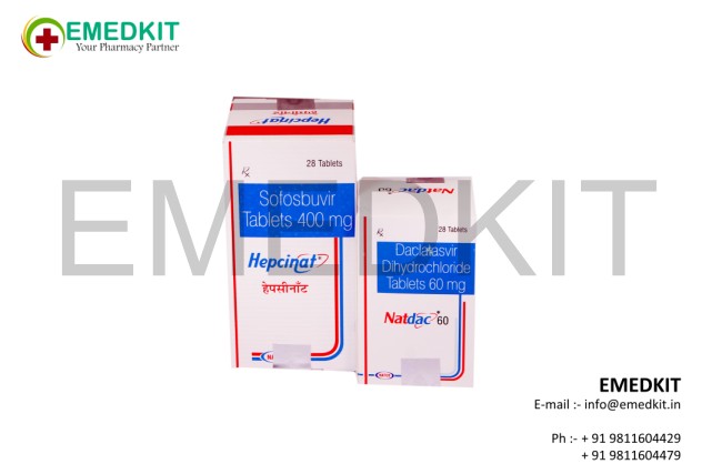 Hepcinat 400 mg Sofosbuvir & Natdac 60mg Tablet -Emedkit